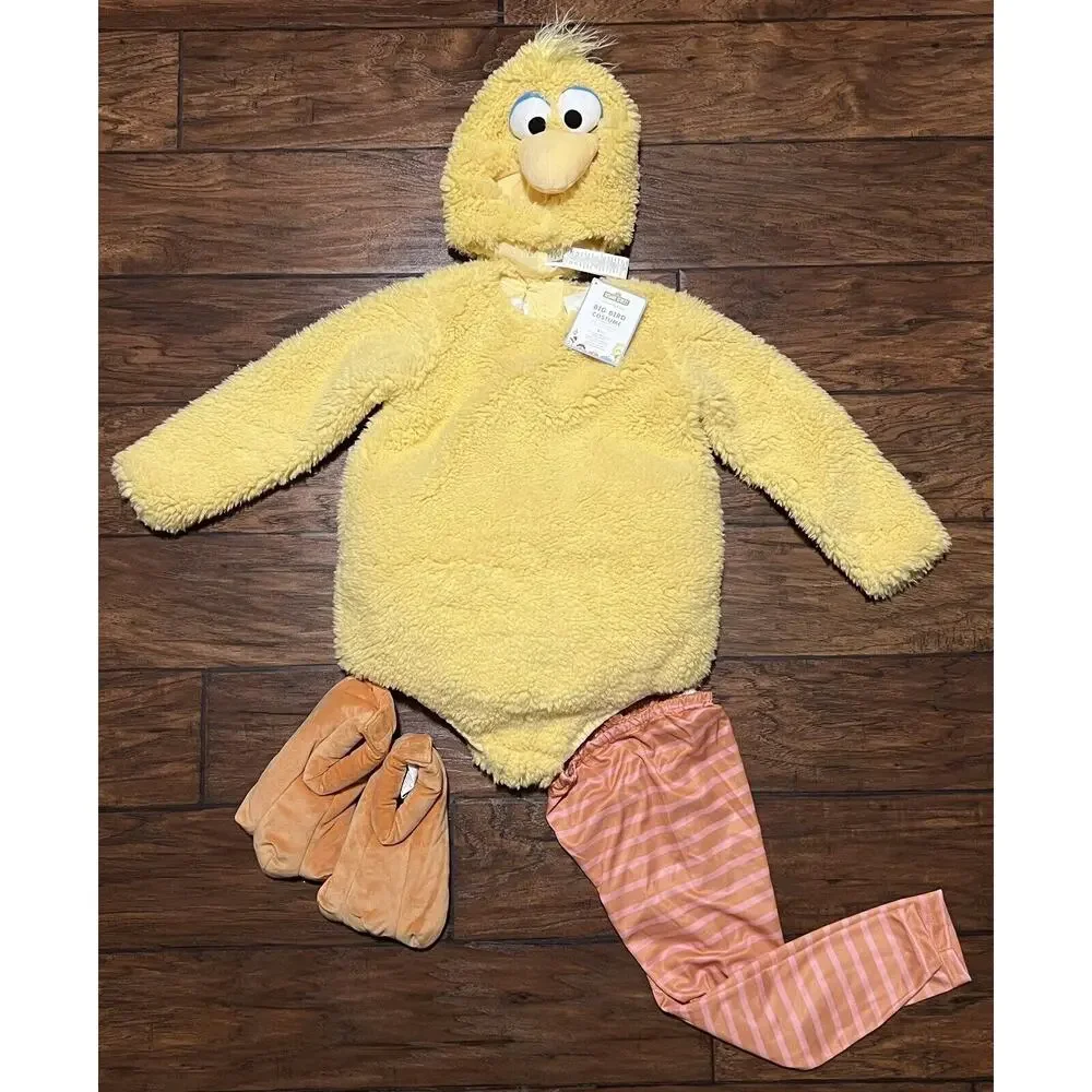 Pottery Barn Kids Big Bird Halloween Dress Up Costume 4-6 Years PBK NWT 5 pcs - Picture 2 of 16
